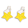 Star with Rabbit Shape Enamel Pin JEWB-N007-200-2