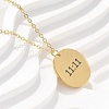 304 Stainless Steel Number 11:11 Pendant Necklaces NJEW-NH0002-01G-05-1