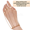 ANATTASOUL 4 Set 4 Style Color 4 Finger Chain Linkes Cuff Rings & 5 Finger Rings Bracelets SJEW-AN0001-05-3