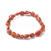 Natural Red Jasper Beads Stretch Bracelet for Kids BJEW-JB07031-08-1