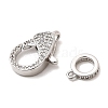 Brass Clear Cubic Zirconia Lobster Claw Clasps KK-Z078-50P-2