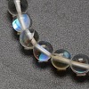 Synthetic Moonstone Beads Strands G-F143-6mm-03-3