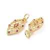 Brass Micro Pave Colorful Cubic Zirconia Pendants KK-E068-VF156-3