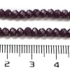 1 Strand Opaque Solid Medium Purple Color Faceted Crystal Glass Rondelle Beads Strands X-EGLA-F049A-08-4