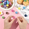10Pcs Opaque Acrylic Beads OACR-YW0003-35A-5