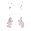 Natural Rose Quartz Chips Beaded Jewelry Set SJEW-JS01231-06-6