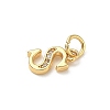 Brass Micro Pave Cubic Zirconia Charms KK-I382-03G-S-2