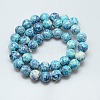 Synthetic Ocean White Jade Beads Strands G-C219-10mm-02-2