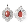 Natural Red Jasper Pendants G-P492-01P-11-2