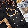 350Pcs 2 Colors Baking Paint Pearlized Glass Pearl Round Bead Strands HY-AR0001-14-5