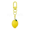 2Pcs Lemon Resin Pendant Decorations HJEW-JM02549-4