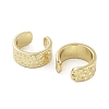 Rack Plating Brass Cuff Ring Finding EJEW-C081-14G-2