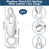 6Pcs 925 Sterling Silver Lobster Claw Clasps STER-BBC0007-28B-2