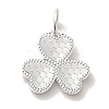 925 Sterling Silver Heart Flower Charms STER-K180-11B-S-1