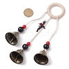 Halloween Theme Iron Bell Pendant Decoration HJEW-JM02478-3