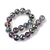 Transparent Electroplate Glass Beads Strands EGLA-N002-34H-F05-4