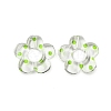 Transparent Printed Acrylic Beads OACR-H124-05A-03-1