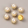 Flower Plastic Rhinestone Ornament Accessories FIND-WH0143-90B-2