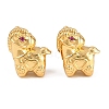 Brass Micro Pave Purple Cubic Zirconia Beads KK-Z162-08G-1