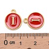 Golden Plated Alloy Enamel Charms ENAM-S118-03I-3