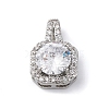 Brass Micro Pave Cubic Zirconia Pendants KK-Q047-01A-1