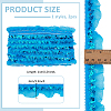 Polyester Pleated Lace Trim OCOR-WH0109-101-8