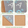 Olycraft 4Pcs 4 Style Felt & Kraft Paper Embroidery Corner Bookmarks FIND-OC0002-34-4