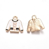 Light Gold Plated Alloy Enamel Pendants PALLOY-TAC0011-06A-2