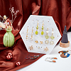 28-Hole Hexagon Acrylic Earring Display Stands EDIS-WH0005-28-5
