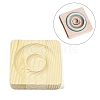 Pine Wooden Bangle Bracelet Finger Ring Diplay Holder Tray BDIS-D002-02A-1