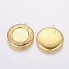 Brass Locket Pendants KK-P094-27-2