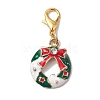 12Pcs 12 Styles Christmas Alloy Enamel Pandant Decorations HJEW-JM01949-4