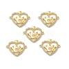 Brass Micro Pave Clear Cubic Zirconia Connector Charms KK-E068-VB045-3