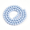 Baking Painted Pearlized Glass Pearl Bead Strands HY-N002-5mm-C04-3