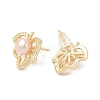 Natural Pearl Ear Studs EJEW-P285-02G-2