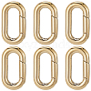 SUNNYCLUE 6Pcs Ion Plating(IP) 304 Stainless Steel Spring Gate Rings STAS-SC0008-34-1