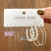 Alloy Hoop Earring Sets WG6DB3C-44-1