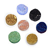 Electroplate Natural Druzy Crystal Cabochons G-L047-14mm-M-1