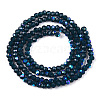Electroplate Opaque Solid Color Glass Beads Strands EGLA-A034-P1mm-L07-2