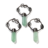 Natural Green Aventurine Faceted Pointed Bullet Big Pendants G-A221-02C-1