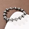 Halloween 304 Stainless Steel Link Chain Bracelets BJEW-D379-20A-AS-1
