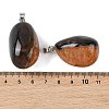Natural Dyed & Heated Agate Tumbled Stone Pendants GG-K002-07A-3