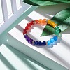 Natural Malaysia Jade(Dyed) Round Beads Stretch Bracelet BJEW-JB06953-2