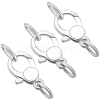 Beebeecraft 3Pcs 925 Sterling Silver Lobster Claw Clasps with Jump Rings STER-BBC0006-98A-1