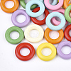 Painted Natural Wooden Linking Rings WOOD-Q040-003B-M-1