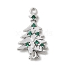 Christmas Brass Micro Pave Cubic Zirconia Pendants KK-L258-04P-A02-1