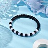 Two Tone Acrylic Column Beaded Stretch Bracelets for Women BJEW-JB10785-2