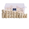 Unfinished Wooden Peg Dolls Set PW-WGB0330-01-1