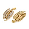 Rack Plating Brass Clear Cubic Zirconia Pendants KK-L236-04A-G-2
