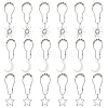 Olycraft 18Pcs 3 Style Universe Theme Iron Shower Curtain Rings for Bathroom HJEW-OC0001-24-1